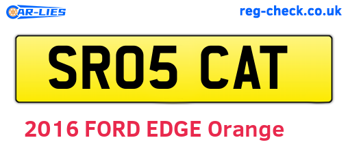 SR05CAT are the vehicle registration plates.