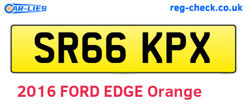 SR66KPX are the vehicle registration plates.