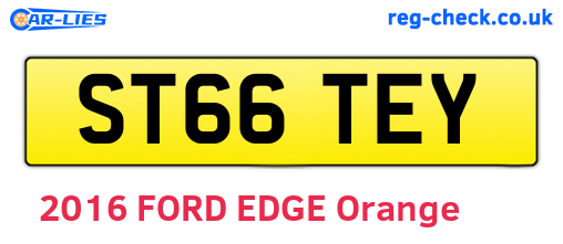 ST66TEY are the vehicle registration plates.