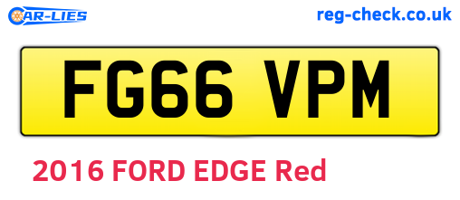 FG66VPM are the vehicle registration plates.
