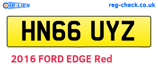 HN66UYZ are the vehicle registration plates.