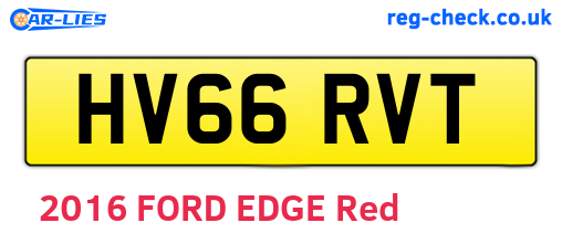 HV66RVT are the vehicle registration plates.