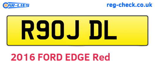 R90JDL are the vehicle registration plates.