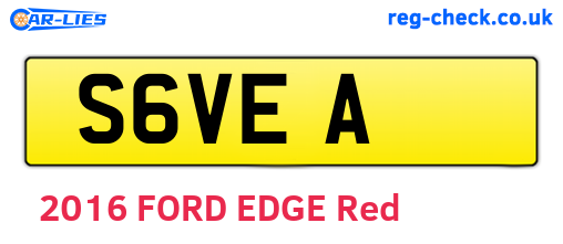 S6VEA are the vehicle registration plates.