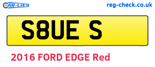 S8UES are the vehicle registration plates.