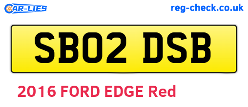 SB02DSB are the vehicle registration plates.