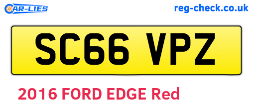 SC66VPZ are the vehicle registration plates.