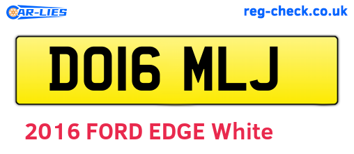 DO16MLJ are the vehicle registration plates.