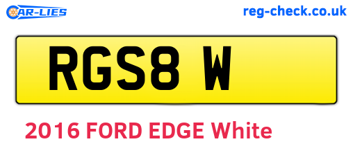 RGS8W are the vehicle registration plates.