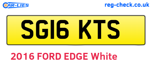 SG16KTS are the vehicle registration plates.