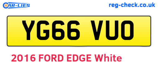 YG66VUO are the vehicle registration plates.