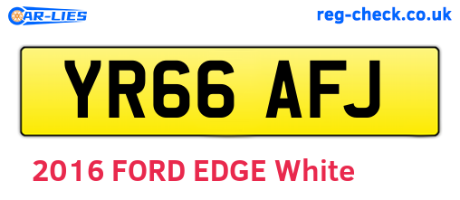 YR66AFJ are the vehicle registration plates.