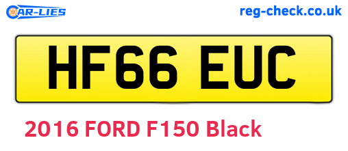HF66EUC are the vehicle registration plates.