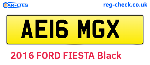 AE16MGX are the vehicle registration plates.