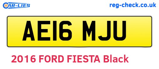 AE16MJU are the vehicle registration plates.