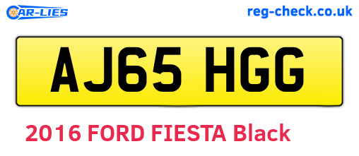 AJ65HGG are the vehicle registration plates.