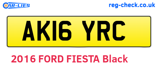 AK16YRC are the vehicle registration plates.