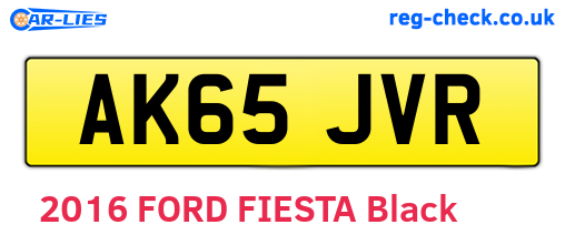 AK65JVR are the vehicle registration plates.