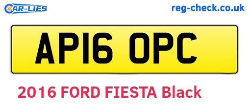 AP16OPC are the vehicle registration plates.