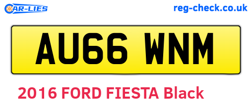 AU66WNM are the vehicle registration plates.