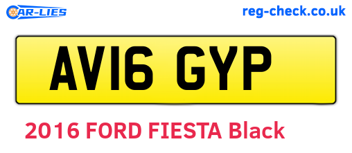 AV16GYP are the vehicle registration plates.