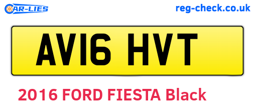 AV16HVT are the vehicle registration plates.