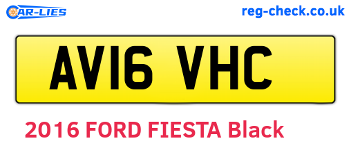 AV16VHC are the vehicle registration plates.