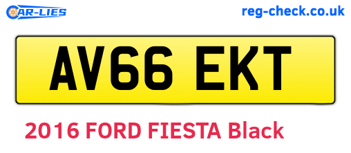 AV66EKT are the vehicle registration plates.