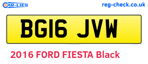 BG16JVW are the vehicle registration plates.