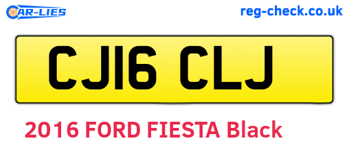 CJ16CLJ are the vehicle registration plates.