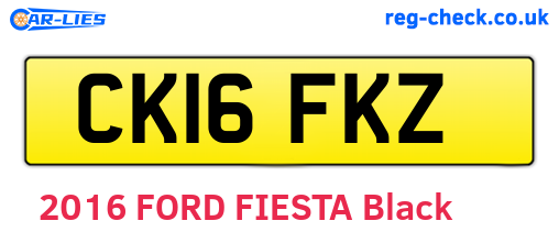 CK16FKZ are the vehicle registration plates.