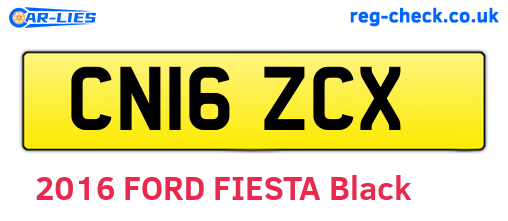 CN16ZCX are the vehicle registration plates.