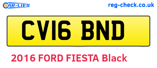CV16BND are the vehicle registration plates.