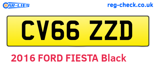 CV66ZZD are the vehicle registration plates.