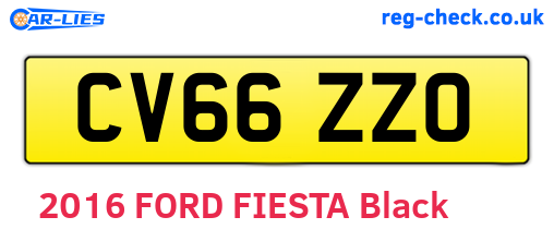 CV66ZZO are the vehicle registration plates.