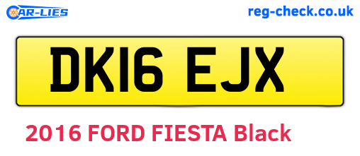 DK16EJX are the vehicle registration plates.