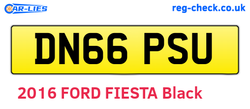 DN66PSU are the vehicle registration plates.