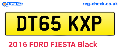 DT65KXP are the vehicle registration plates.