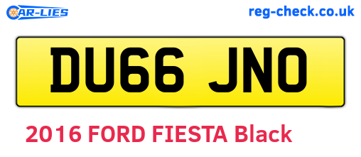 DU66JNO are the vehicle registration plates.