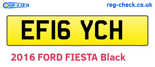 EF16YCH are the vehicle registration plates.