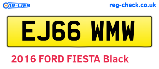 EJ66WMW are the vehicle registration plates.