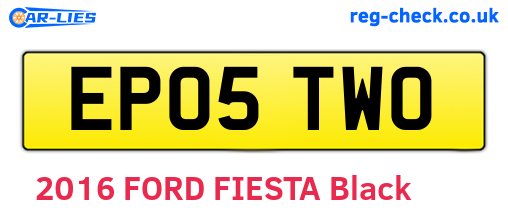 EP05TWO are the vehicle registration plates.