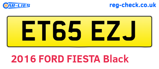 ET65EZJ are the vehicle registration plates.