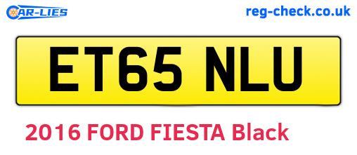 ET65NLU are the vehicle registration plates.