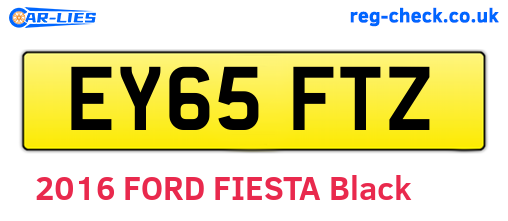 EY65FTZ are the vehicle registration plates.