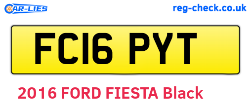FC16PYT are the vehicle registration plates.