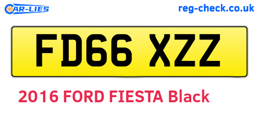 FD66XZZ are the vehicle registration plates.