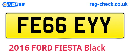 FE66EYY are the vehicle registration plates.