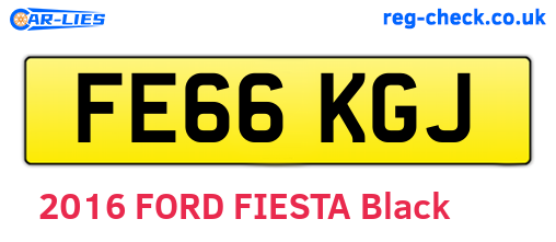 FE66KGJ are the vehicle registration plates.