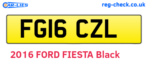 FG16CZL are the vehicle registration plates.